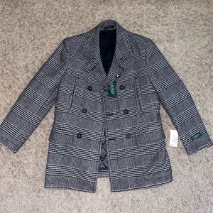 Ralph Lauren Luke Plaid Overcoat 36S